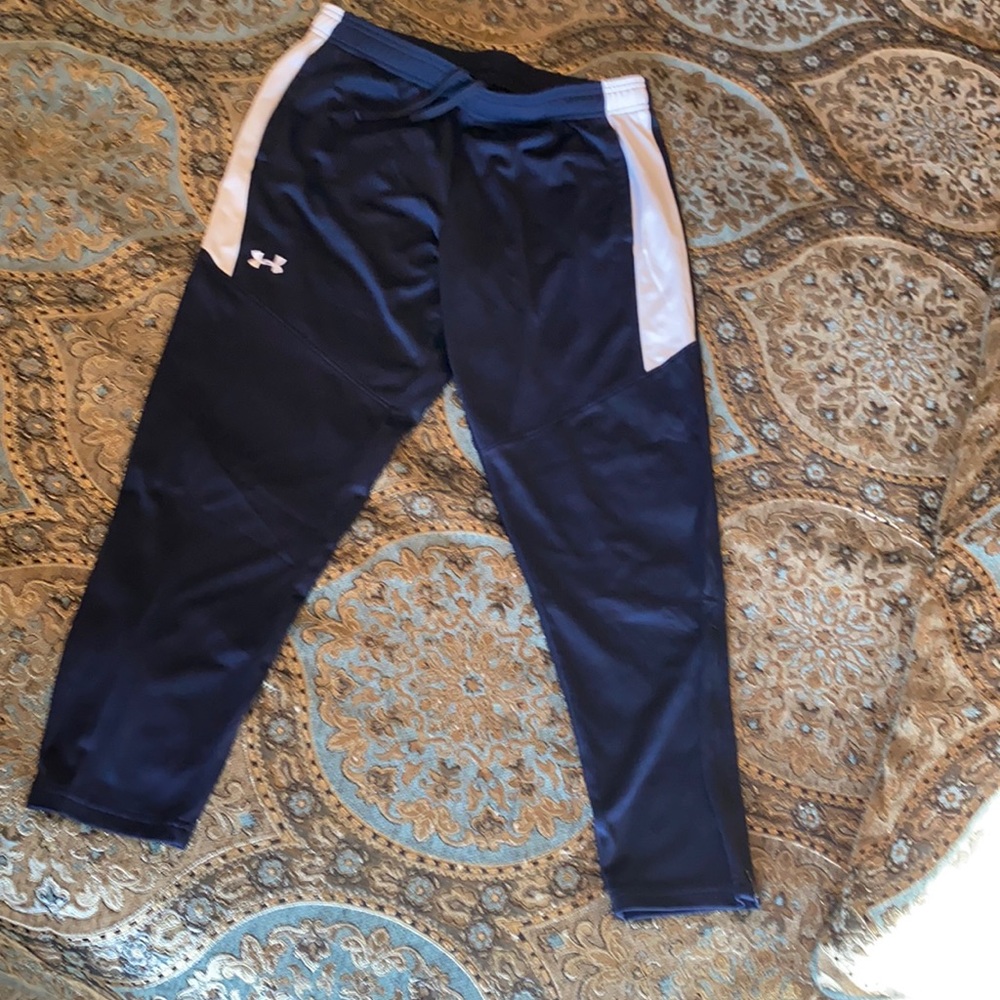 Under Armour track pants L navy blue/white